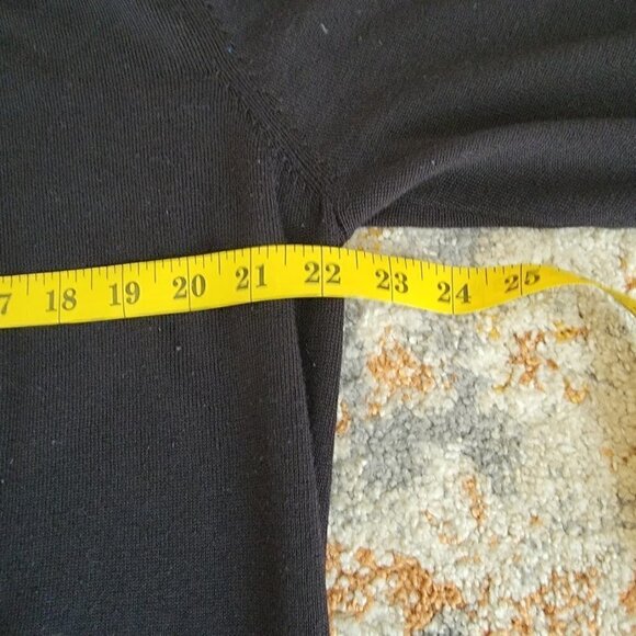 Joan Vass Open Front Mesh Detail Draped Cardigan - Size L - Picture 7 of 10